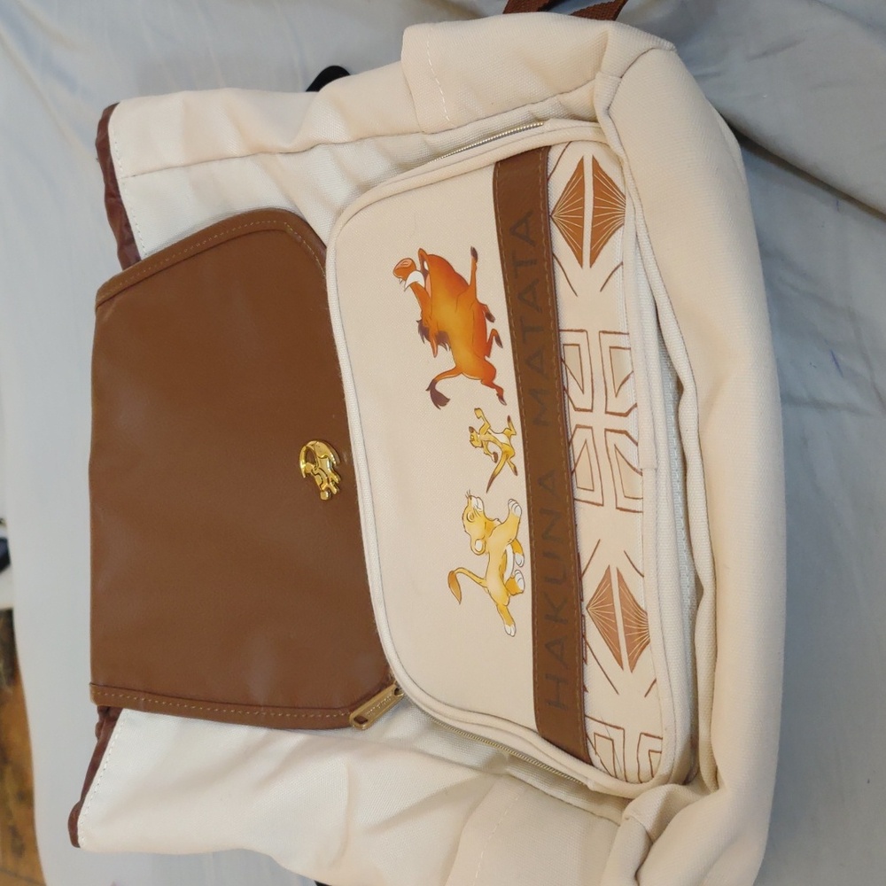 Disney Hakuna Matata backpack, tan and brown, good condition, Onesize - Picture 5 of 6